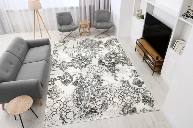 Koberec Argent 14721 U11 ornament modrý / krémový / sivý
