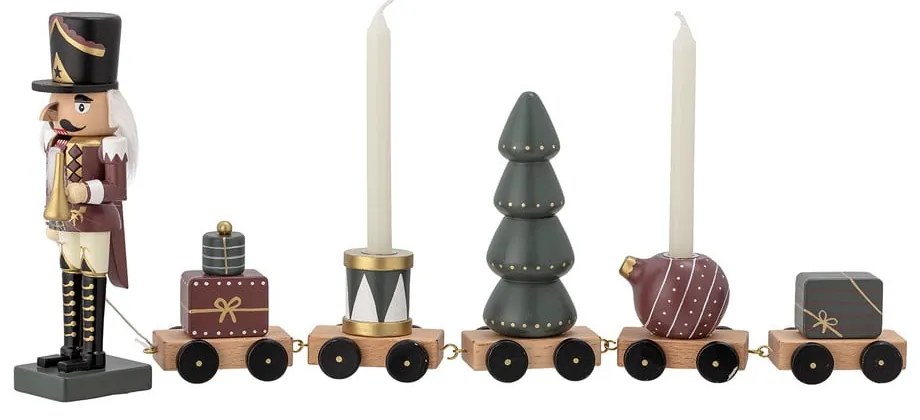 Drevený svietnik s vianočným motívom Vadim – Bloomingville