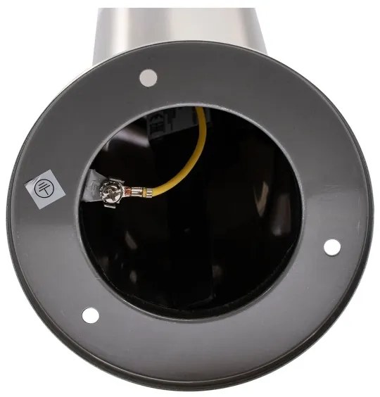 LED RGBW stmievateľná vonkajšia lampa LIVIA 1xE27/6,5W/230V 100 cm IP44 strieborná