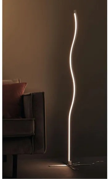 Livarno home Stojacia LED lampa, nikel (vlna) (100352541)