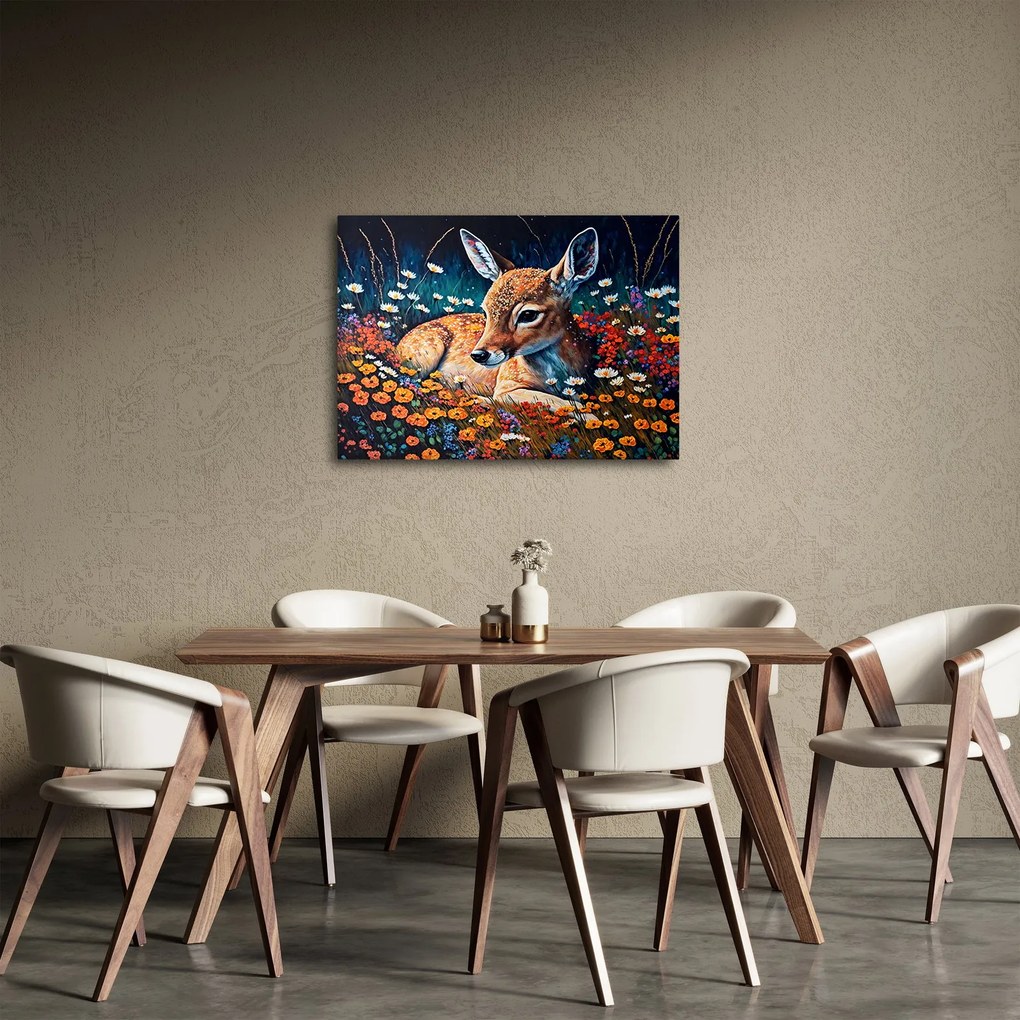 Obraz - Maľované srne (70x50 cm)