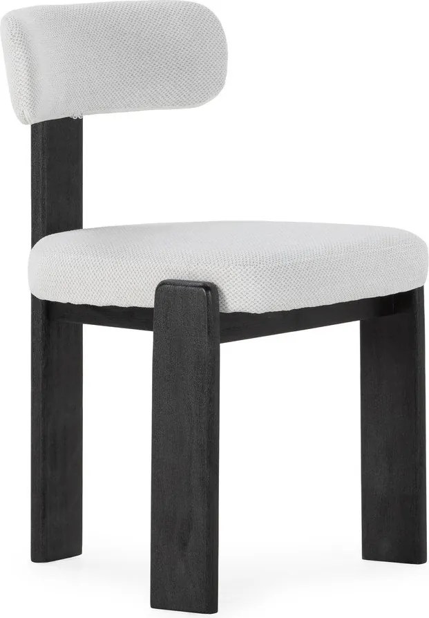 Čierne/svetlosivé čalúnené jedálenské stoličky v súprave 2 ks Nadia – MOME