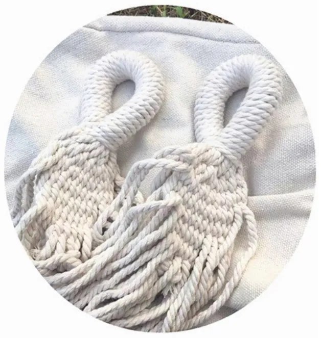 Závesná hojdacia sieť pre 2 ľudí BOHO ecru