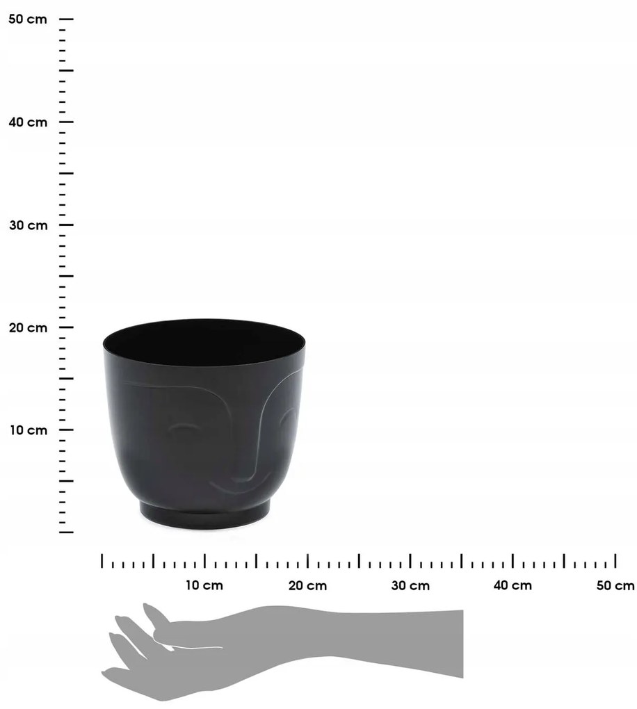 Kvetináč ZOE 16 cm čierny