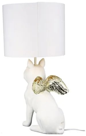 Dekor svietidlo white & gold BULLDOG