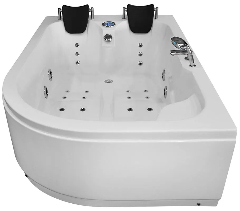M-SPA -  Ľavá kúpeľňová vaňa SPA TURBO PLUS hydromasážou 180 x 120 x 54 cm (MSPA1631-TURBO+ -L)