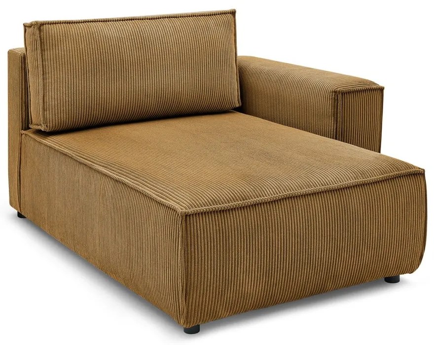 Menčestrový modul pohovky (pravý roh) v horčicovej farbe Nihad modular – Bobochic Paris