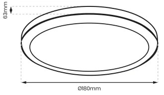 Brilagi - LED Kúpeľňové stropné svietidlo PERA LED/12W/230V pr. 18 cm IP65 čierna