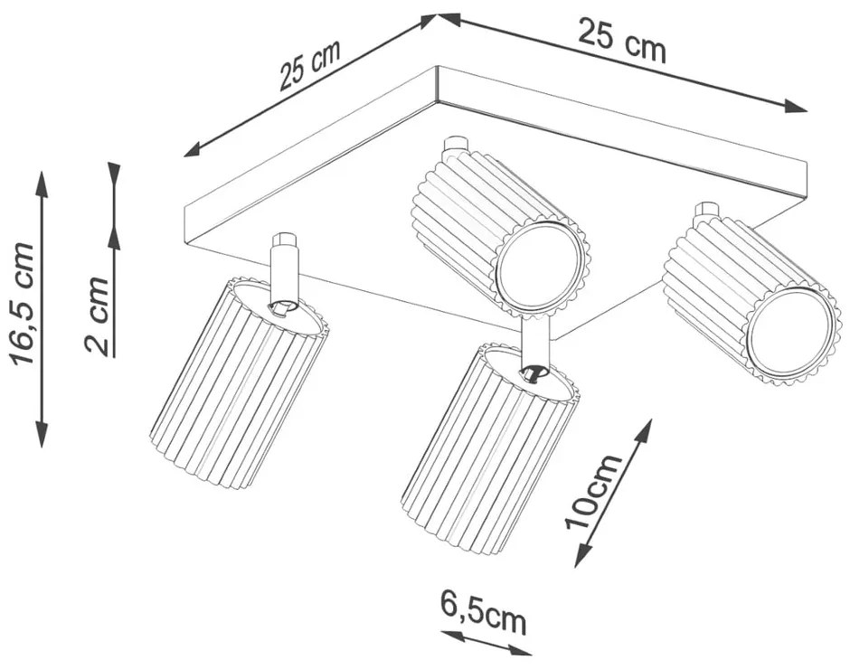 Čierne kovové bodové svietidlo ø 6,5 cm Gleam – Sollux