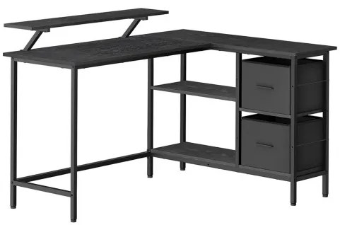 Rohový kancelársky stôl s dvoma boxami LWD098B56