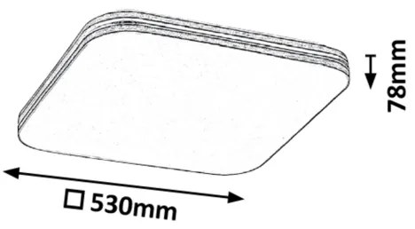 Rabalux 3409 - LED stropné svietidlo OSCAR LED/36W/230V štvorcové