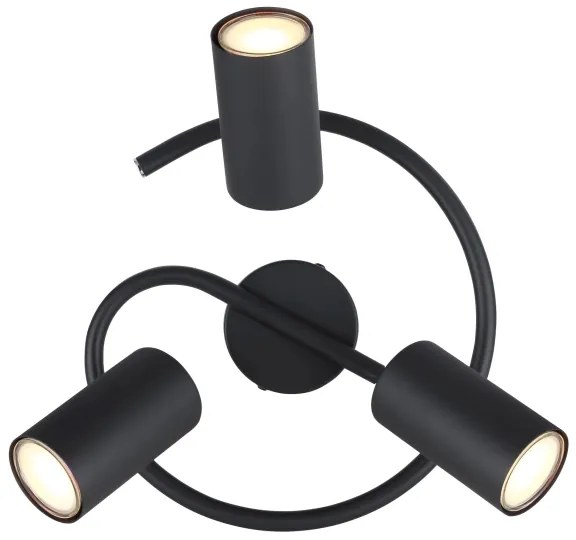 Globo 57914-3 - Bodové svietidlo ALLVI 3xGU10/25W/230V čierna