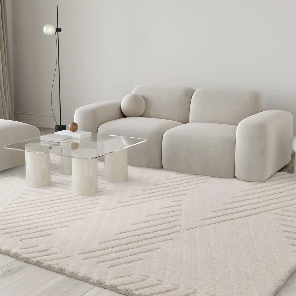 Krémovobiely vlnený koberec 160x230 cm Hague – Asiatic Carpets