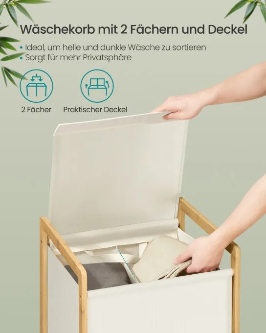 Kôš na bielizeň bambusový RLH102WD01