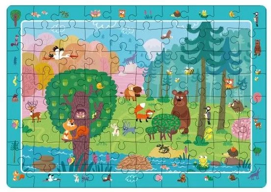 Puzzle Priatelia lesa 45x31cm 80 dielikov