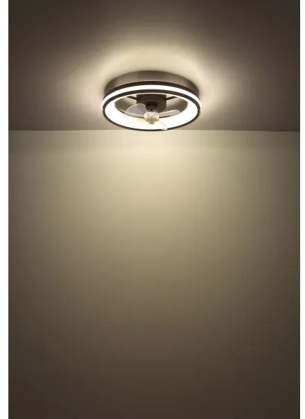 Globo 03651 - LED Stropné svietidlo s ventilátorom GATIAN LED/30W/230V čierna + DO