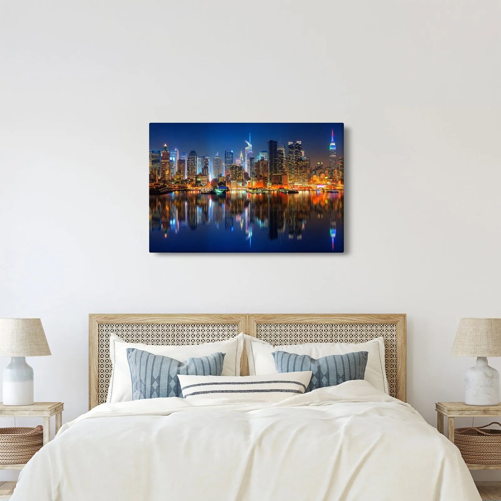 Obraz Manhattanu v noci (90x60 cm)