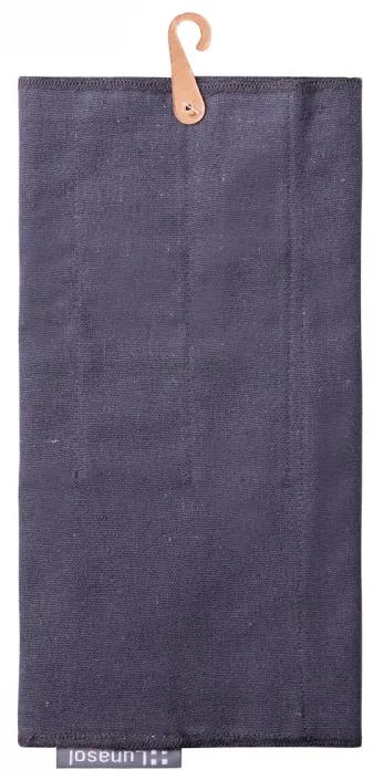 Oceľové sivé bavlnené puzdro na skladovanie príboru 52 x 26 cm – Basic Ambiente (596416)