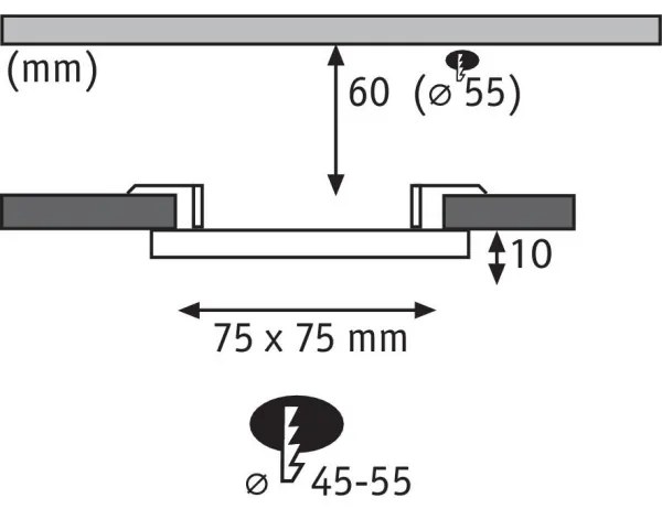 Paulmann 92393 - LED/4,5W IP44 Kúpeľňové podhľadové svietidlo VARIFIT 230V