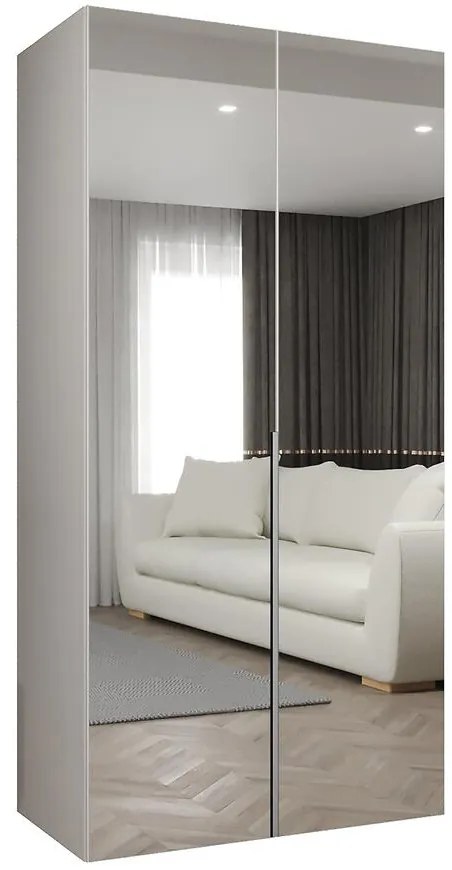 Skriňa Alicante III 100 biela/strieborný