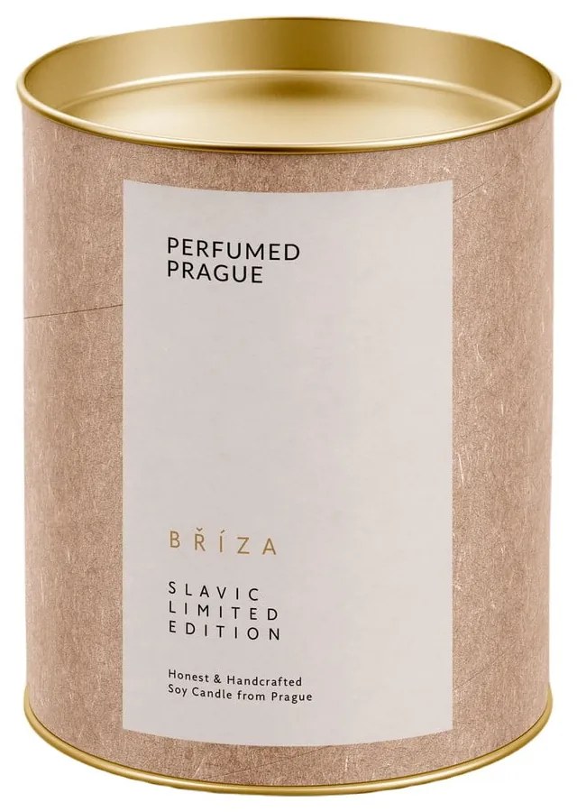Sviečka zo sójového vosku s vôňou brezy Perfumed Prague, doba horenia 40 h