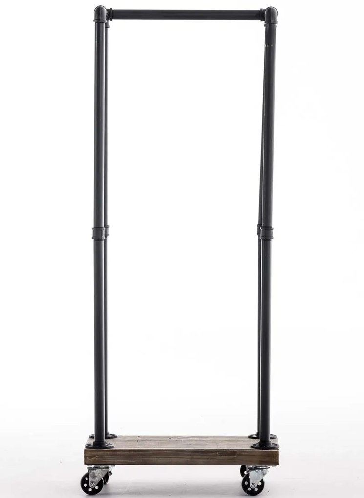 Stojan na drevo Forks 30x60x150, industriálny, čierny kov, drevo