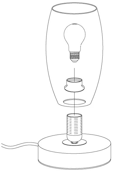 Eglo 97589 - Stolná lampa BATISTA 3 1xE27/40W/230V