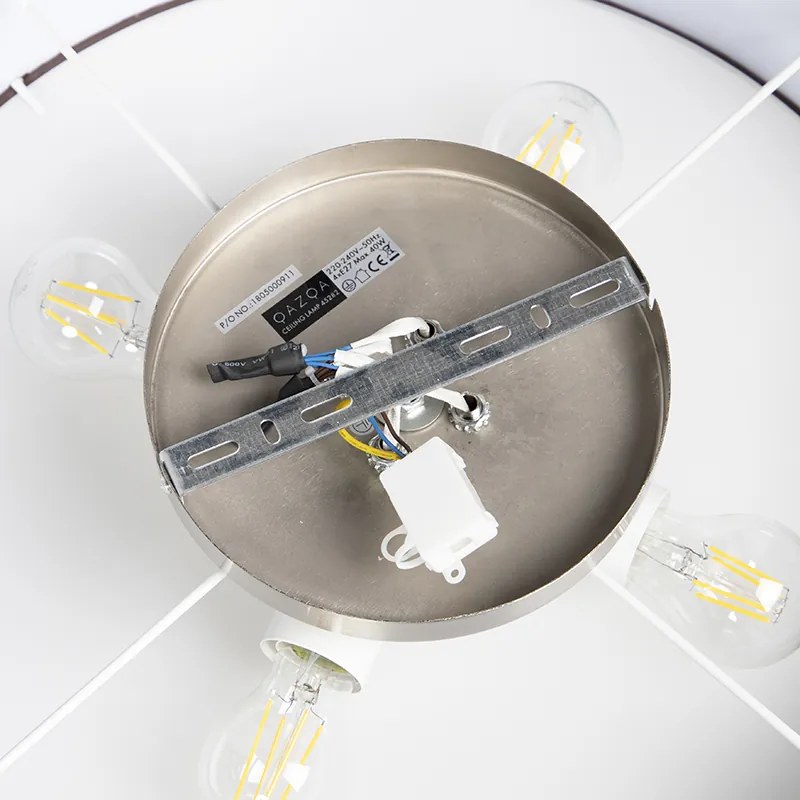 Rustikálne stropné svietidlo hnedé 50 cm - Drum