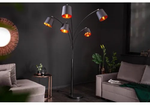 Stojaca lampa 40036 Levels 202cm Čierna - Zlatá - Komfort-nábytok