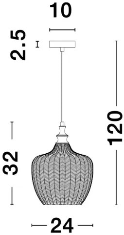 Retro luster Loni 24 modrá