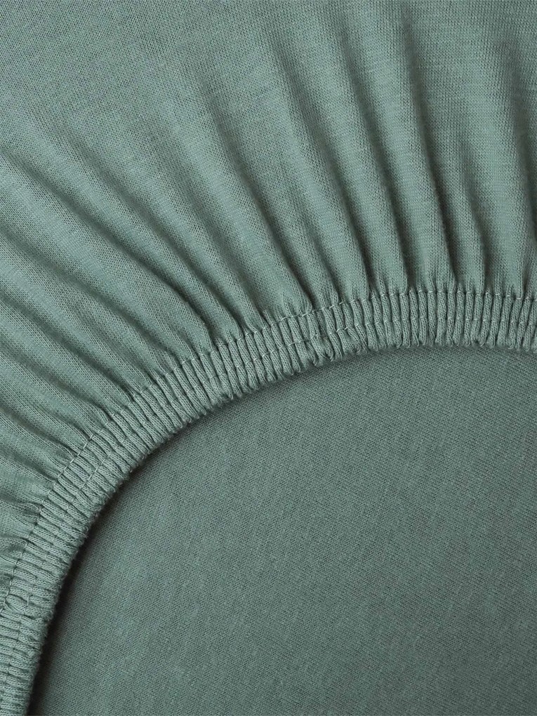Jersey plachta do postieľky Classic 70 × 140 cm - olivová