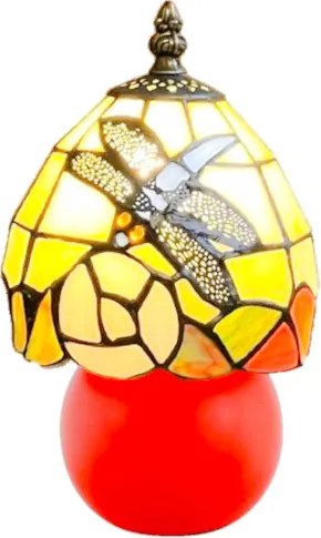 Tiffany lampička séria ORANGE vitráž VÁŽKA 23*Ø15