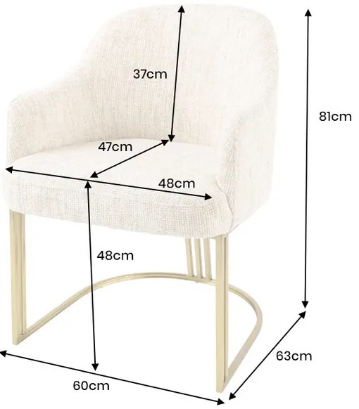 Stolička EXTRAVAGANCIA béžová ženilková látka