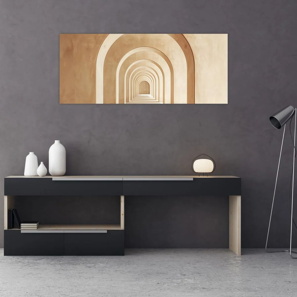 Obraz - Béžový priechod (120x50 cm)