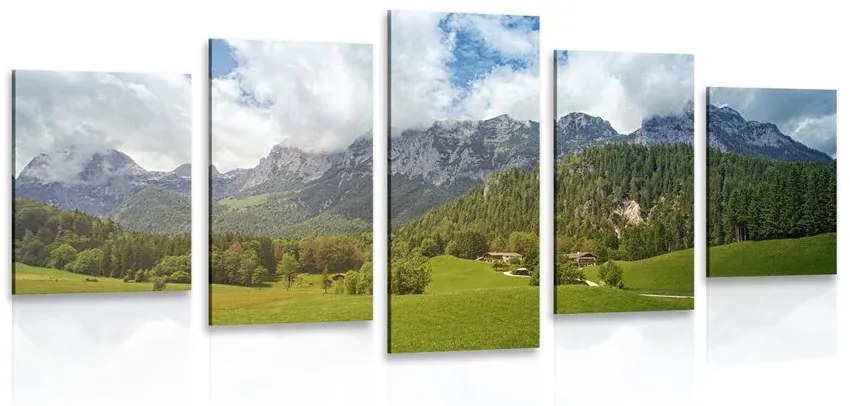 5-dielny obraz malebné Rakúsko Varianta: 100x50