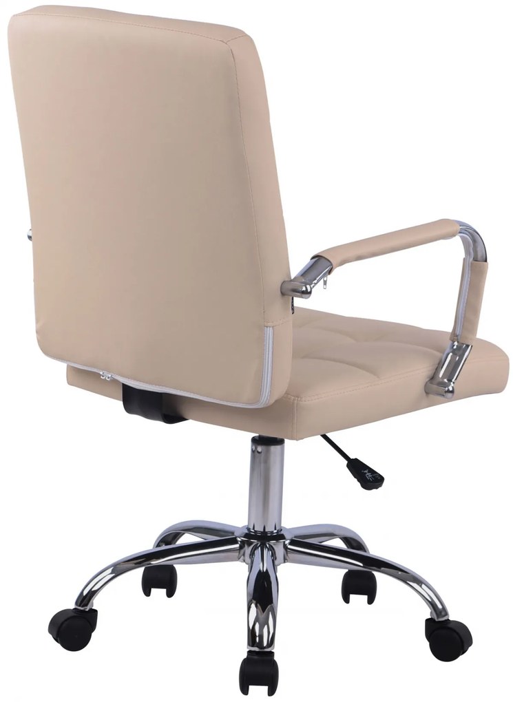 Design-Shop Kancelárska stolička D-Pro - koženka - Krémová