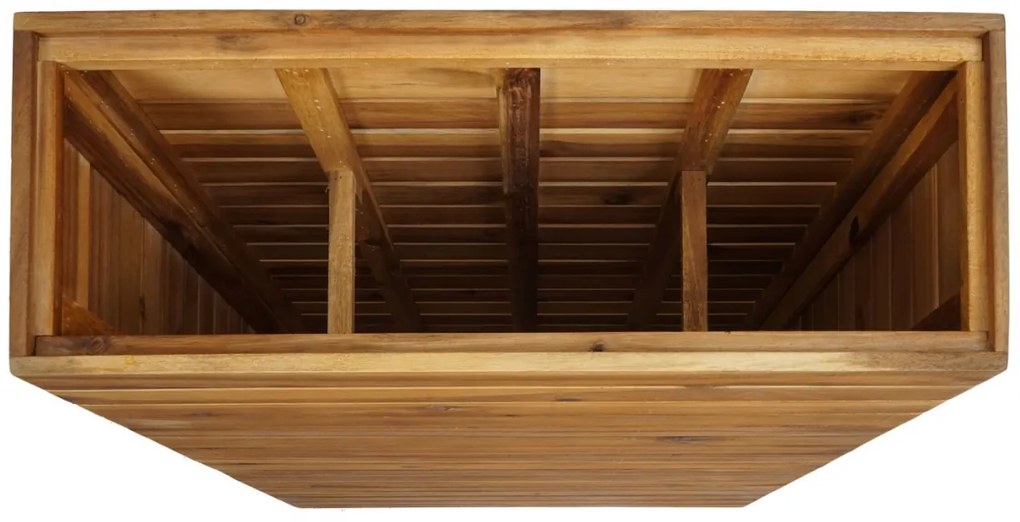 Kvetináč HWC-L21, 77x63x23cm, akáciové drevo - hnedá