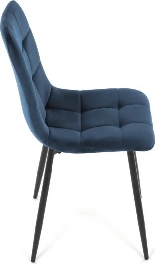 Jedálenská stolička zamatová, modrá CT-281 BLUE4