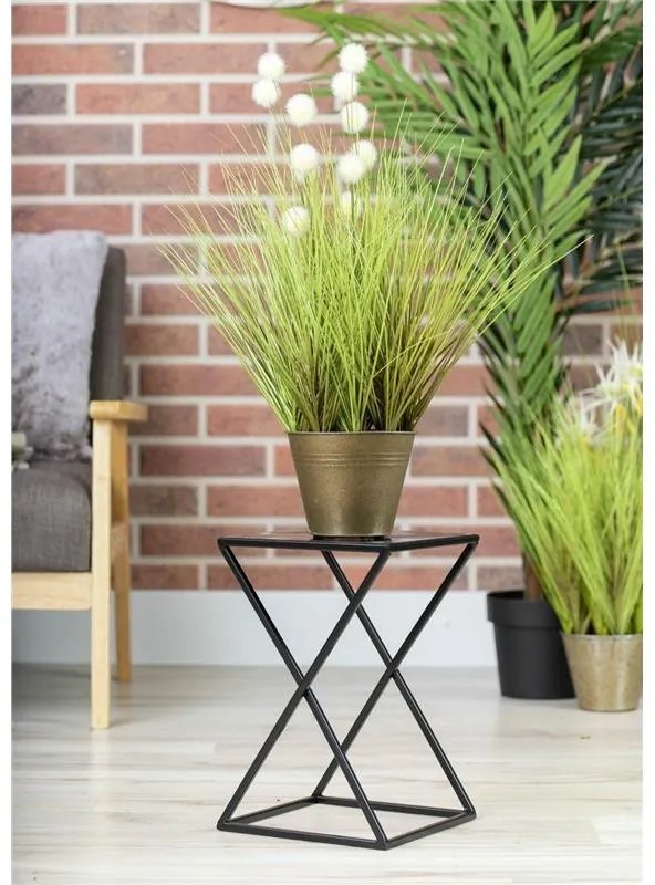 Stojan na kvety Della 40 cm čierny