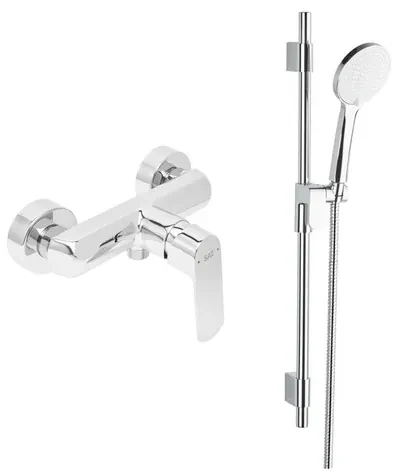 Sprchová batéria SAT Feel so sprchovacím setom 150 mm chróm SATBSFEEL268SET1