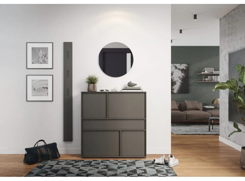Antracitová skrinka 105x108x25 cm Ameca 2.0 – Germania