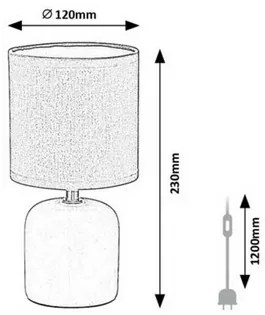 Rabalux 74057 stolná lampa Daphini, ružová