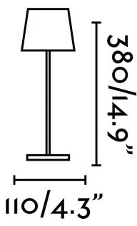 FARO 70776 - LED Vonkajšia dotyková stolná lampa TOC LED/2,2W/230V IP54