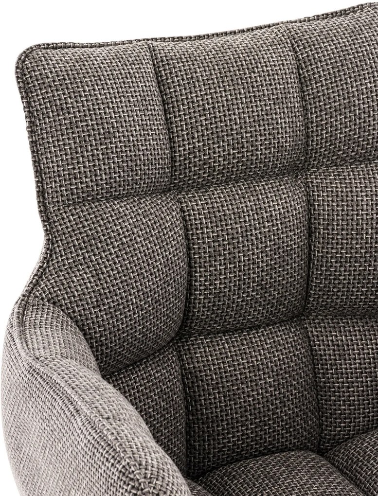 Stolička Tirana látka čierna - titánovo sivá