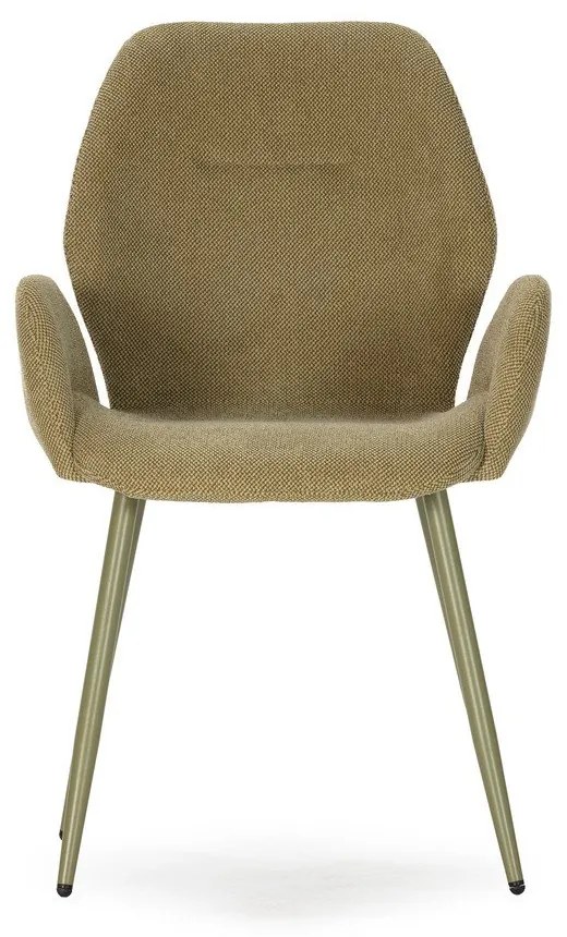 Zelené čalúnené jedálenské kreslá v súprave 2 ks Ansu – Marckeric