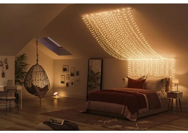 Philips-LED RGBW Stmievateľná vonkajšia svetelná reťaz HUE WACA 500xLED 44,4 m IP54
