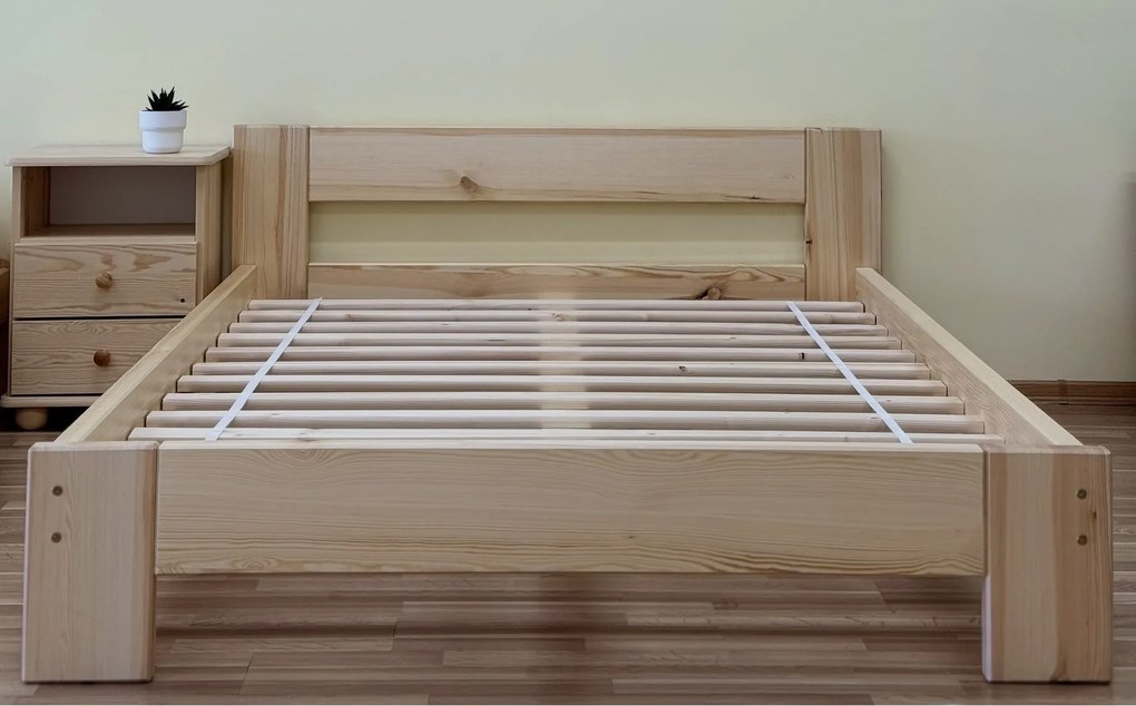 ComfortMatrace Posteľ z masívu borovice 4 cm DIANA + rošt ZDARMA Rozměr: 120x200 cm, Barva: přírodní barva