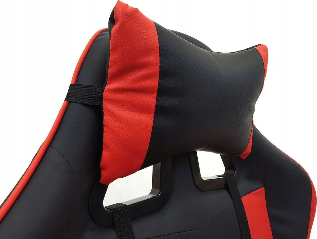 Herní židle s podnožkou KG104 červené