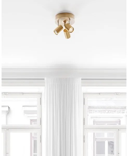 ByRydens 4200710-6501 - Bodové svietidlo CORRECT 3xGU10/7W/230V zlaté pr. 20 cm