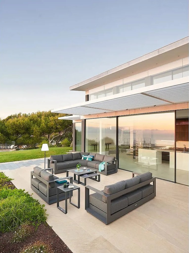 Hliníková zostava pre 10 osôb MADRID (antracit)